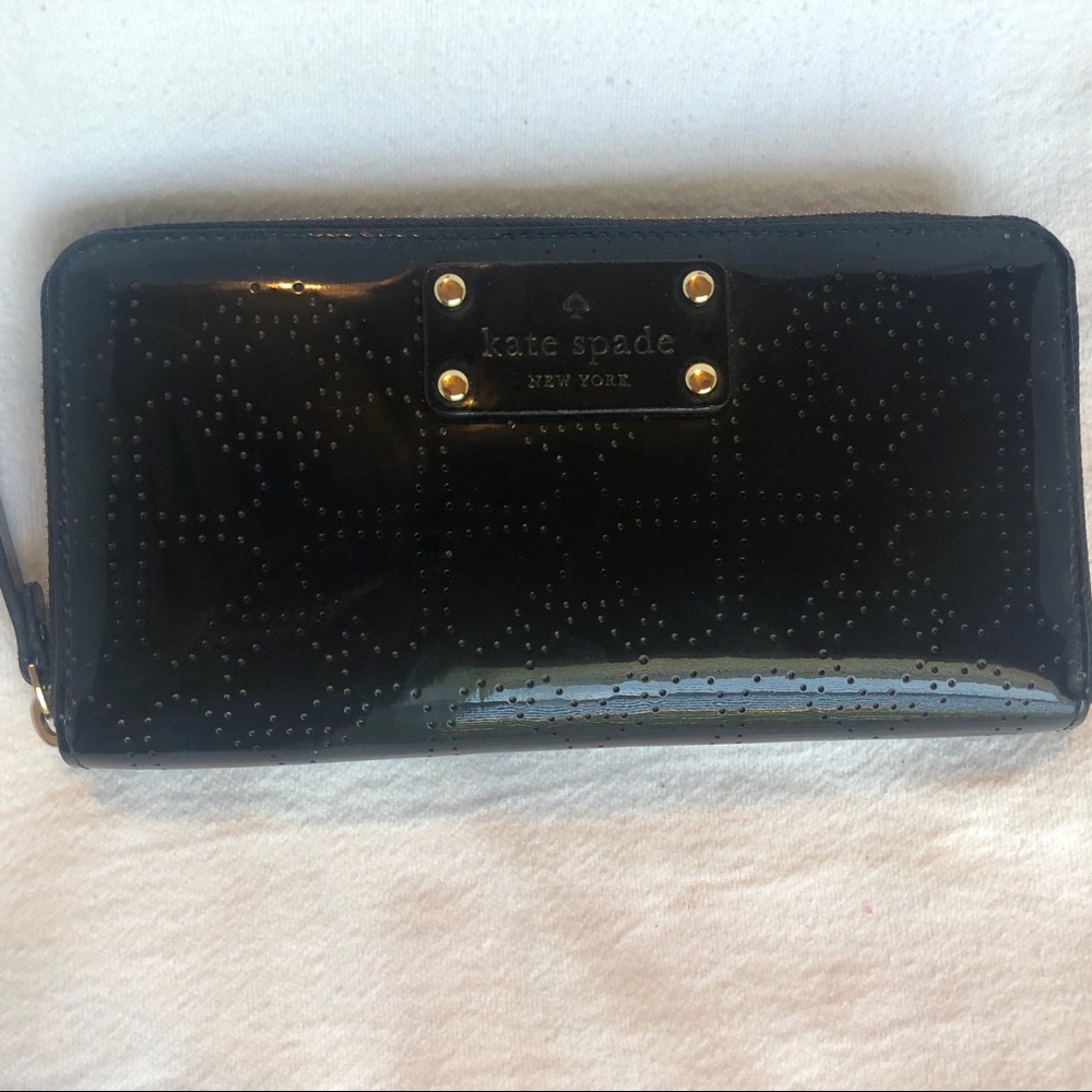 Kate Spade Patent Leather Black Wallet AUTHENTIC